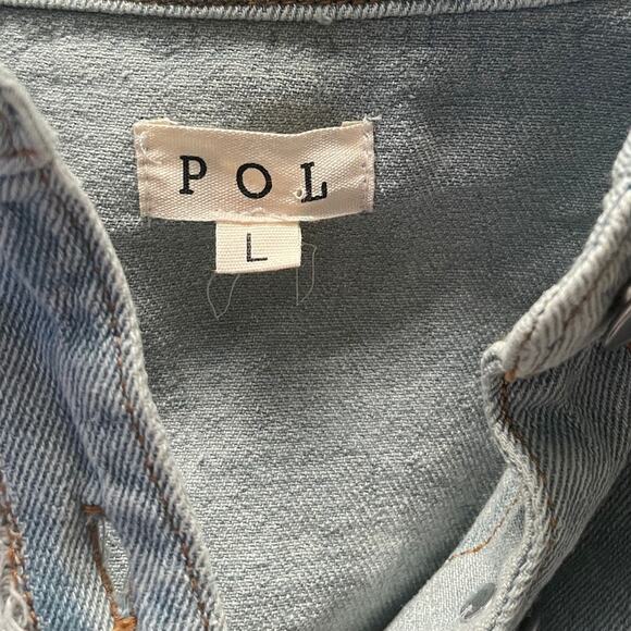 POL Denim Patch Jacket Size Large - Picture 5 of 6